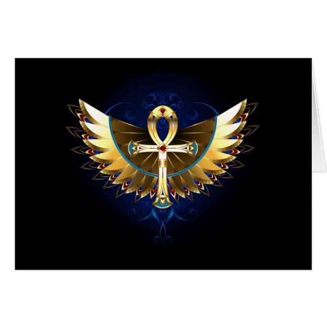 Ankh or avec ailes (Devant horizontal)