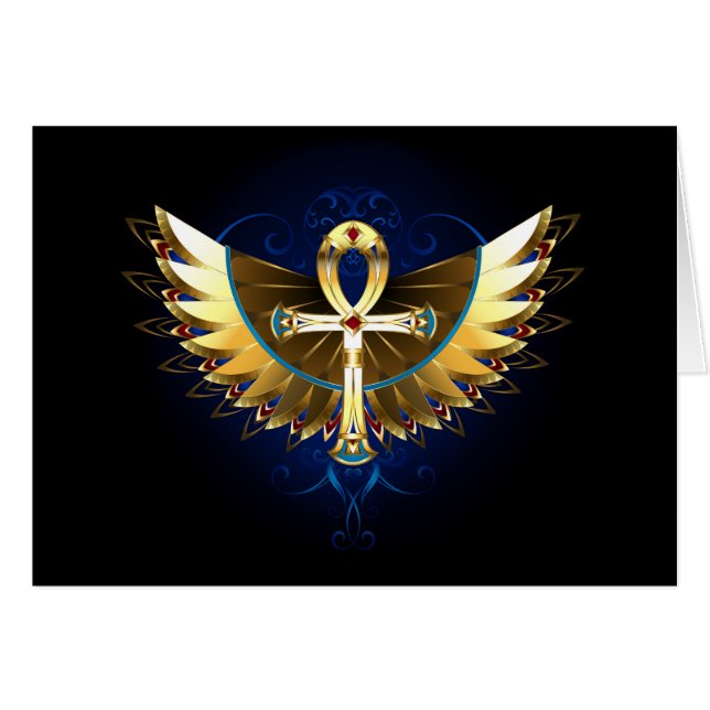 Ankh or avec ailes (Devant Horizontal)