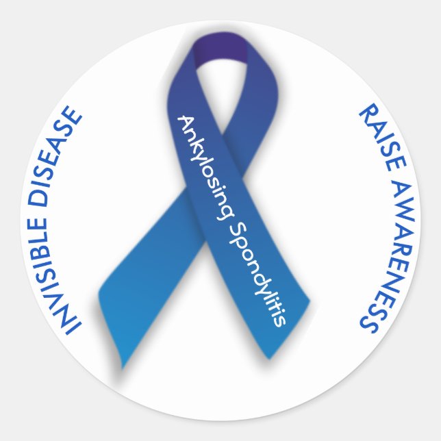 Ankyloser Spondylitis ROUND Sticker Sensibilisatio (Devant)