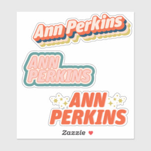 Ann Perkins Fan TV Pop Culture Sticker Variété Set