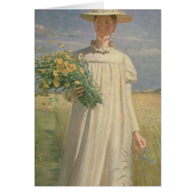 Anna Ancher retournant de la fleur Picking, 1902 (Devant)