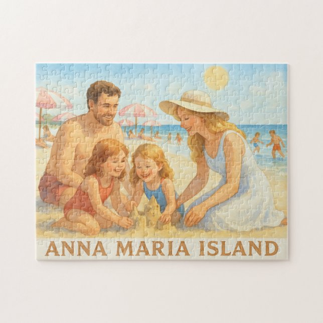 Anna Maria Island Florida Family Vacances Puzzle (Horizontal)