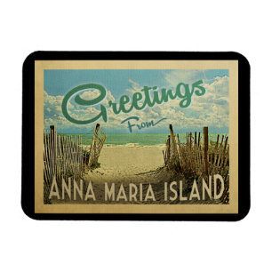 Anna Maria Island Magnet Beach Vintage voyage