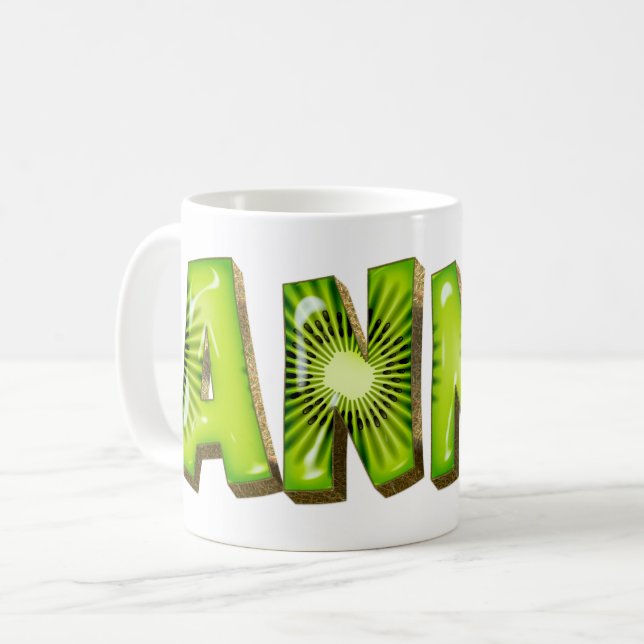 Anna Nom Tasse Style Kiwi Tasse à café Tasse à thé (Devant gauche)