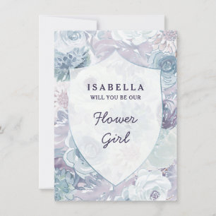 Annabelle Floral Crest Flower Proposition Card