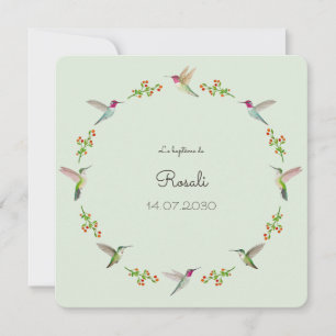 Anna's Hummingbirds Baptism with Baby Photo