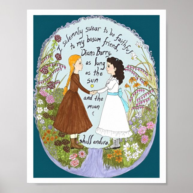 Anne & Diana Anne of Green Gables Poster (Devant)