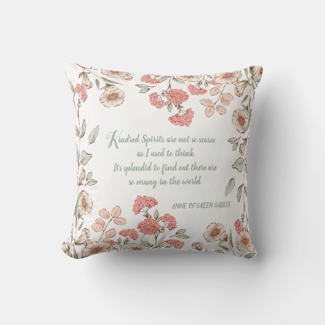 Anne of Green Gables Citation Coussin floral (Recto)