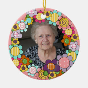 Anneau customisé de fleurs Ornement photo