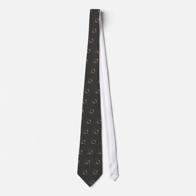 Anneaux de cuivre sur cravate graphite zazzle (Devant)
