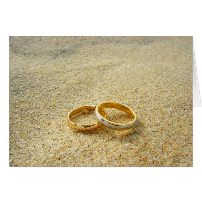 Anneaux de mariage sur le modèle de carte vierge (Devant horizontal)