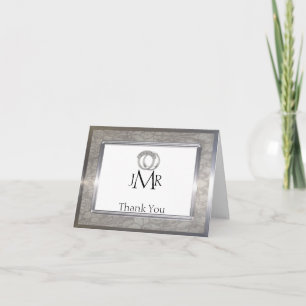 Anneaux de platine 20e anniversaire Merci