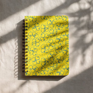 Anneaux gribouillés cobalt – motif moderne