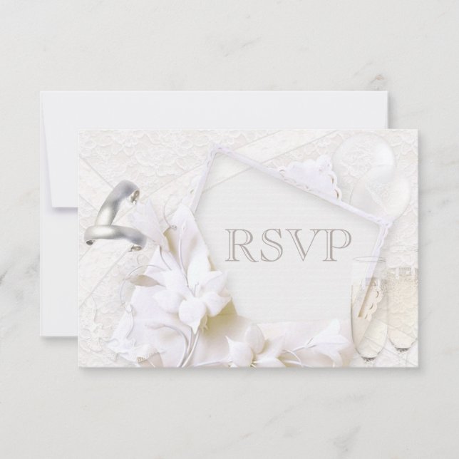 Anneaux mariages et lunettes de champagne RSVP (Devant)