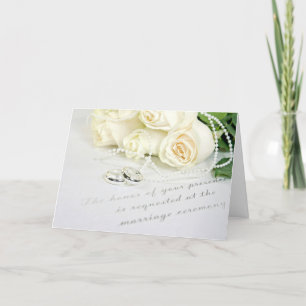 Anneaux mariages et Roses sur invitation