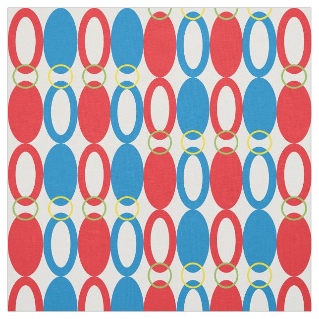 Anneaux tissu bleu et rouge de | (Échantillon)