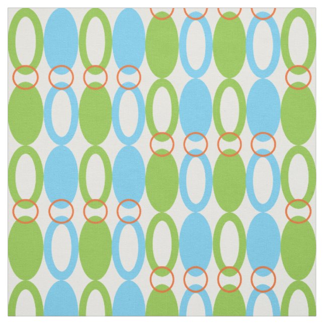 Anneaux tissu bleu et vert de | (Échantillon)