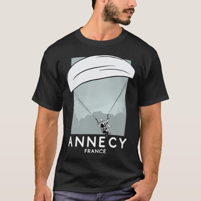 Annecy France Parapente T-shirt indispensable (Devant)