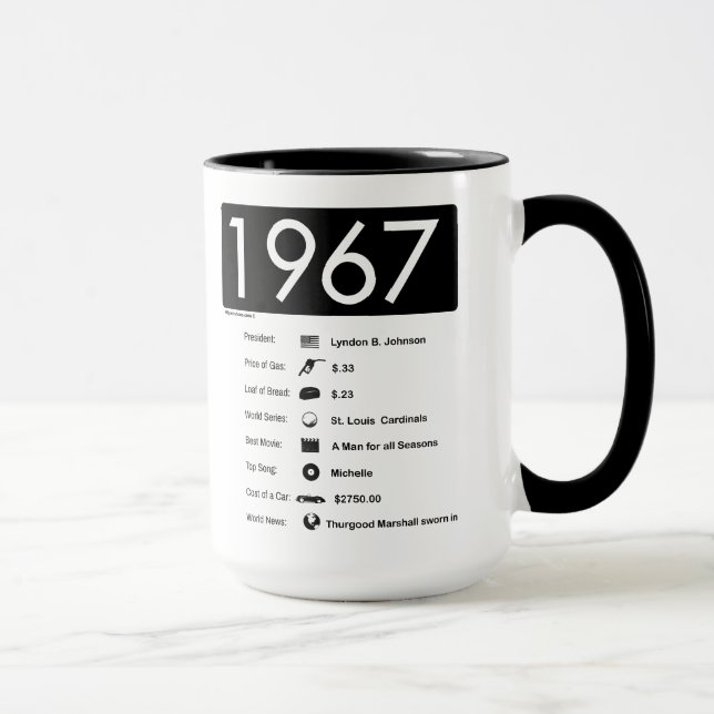 année 1967-Great (15 onces.) Tasse de café (Droite)