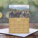 Année 2024 Calendrier photo - Carte Gold Holiday<br><div class="desc">Utilisez 1 photo de paysage et faites un accueil unique et tendance. Si vous avez besoin de déplacer quelque chose,  cliquez sur le bouton personnaliser pour apporter des modifications.</div>