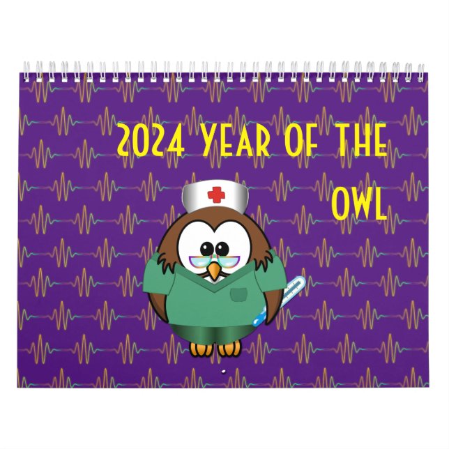 Année 2024 du calendrier des chouettes (Protection)