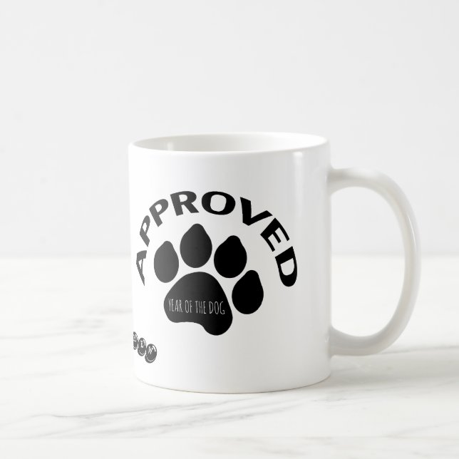 Année chinoise des chiens 2018 personnalisée Mug (Droite)