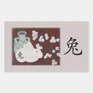 Année chinoise des Stickers Rabbit