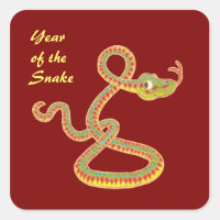 Année chinoise des stickers serpent