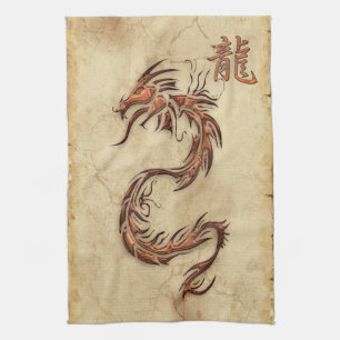 Année chinoise du Dragon Serviettes asiatiques
