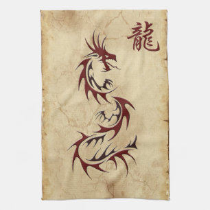 Année chinoise du Dragon Serviettes asiatiques