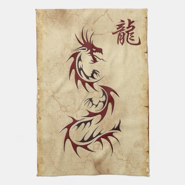 Année chinoise du Dragon Serviettes asiatiques (Vertical)