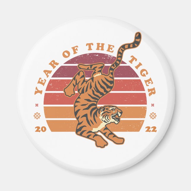Année chinoise du tigre 2022 Magnet (Devant)