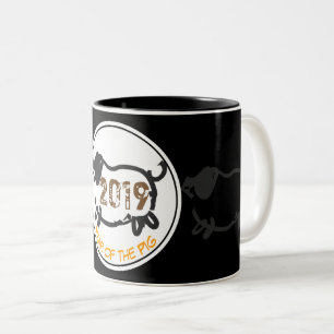 Année chinoise personnalisée de la cochon Mug 2 to