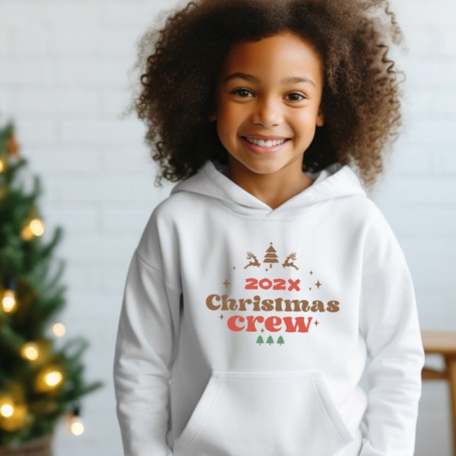 Année customisée Noël Crew Enfants sweat - shirt à (Custom Year Holiday Christmas Crew Kids Hoodie)