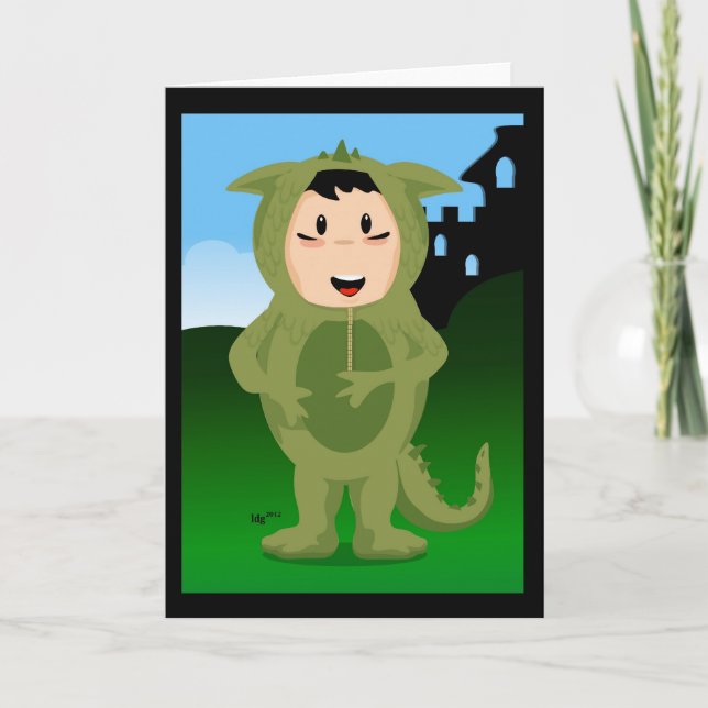 Année de la carte garçon Dragon (Devant)