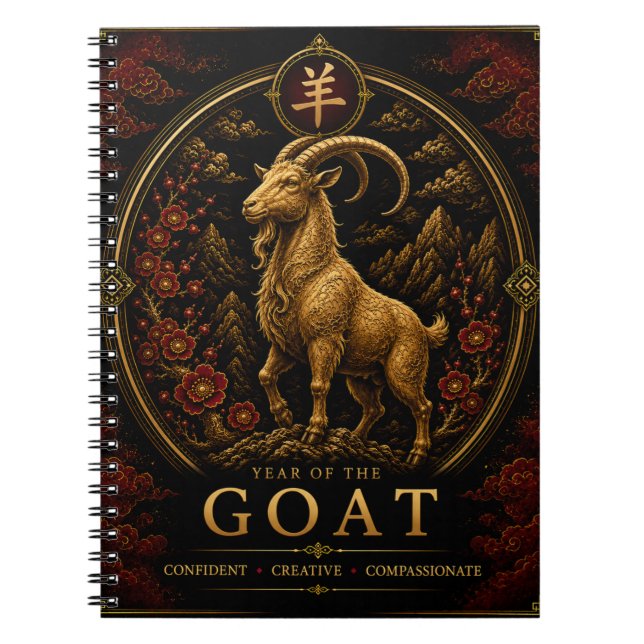 Année de la Chèvre Cahier de luxe du zodiaque chin (Devant)