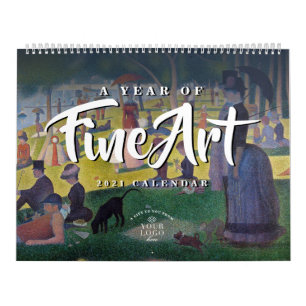 Année des Beaux-Arts Calendrier du logo personn