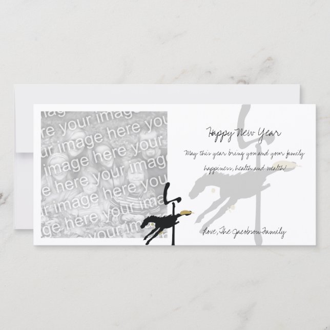 Année des Cartes photos du Nouvel An du Cheval (Devant)