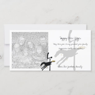 Année des Cartes photos du Nouvel An du Cheval