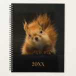 Année des écureuils mignons<br><div class="desc">Cette conception comprend une photographie d'écureuil mignon regardant la caméra avec le texte modifiable "ajouter année" écrit dans la typographie populaire ci-dessous. #mignon #écureuil #planificateur #animal #bois #année #papeterie #bureau #travail #maison #école</div>