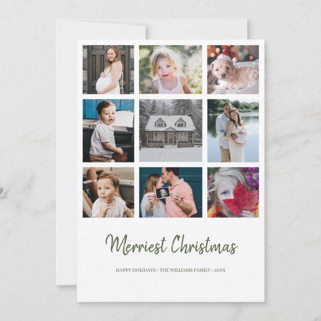 Année d'évaluation 9 Photo Joyeux Noël Carte (Devant)