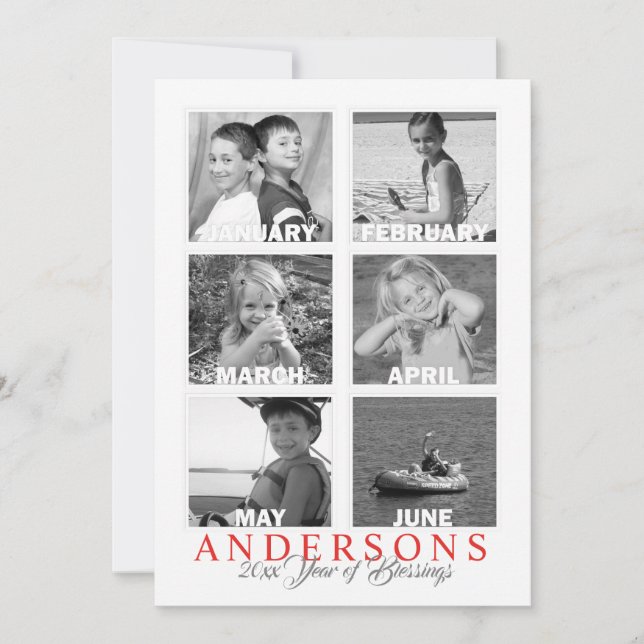 Année d'examen Double face Multi Carte photo (Devant)