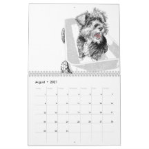 Année du calendrier des dessins de chiens