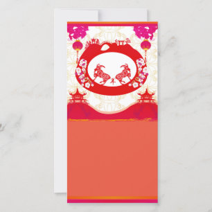 année du Carte photo de chèvre