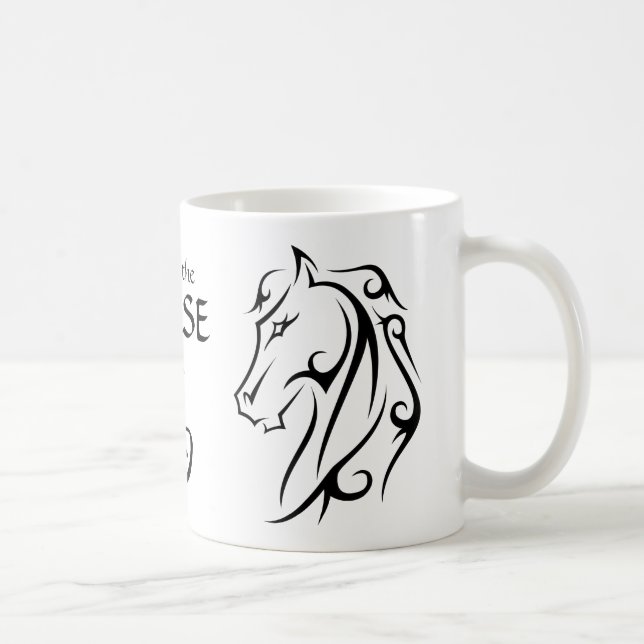 Année du Cheval Cheval Cheval Tête Mug (Droite)