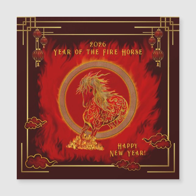 Année du Cheval de Feu , Bonne Année Lunaire (Devant)
