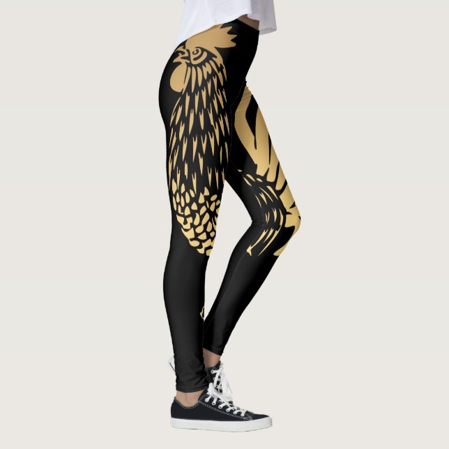 Année du coq d'or 2017 Leggings noirs (Droite)