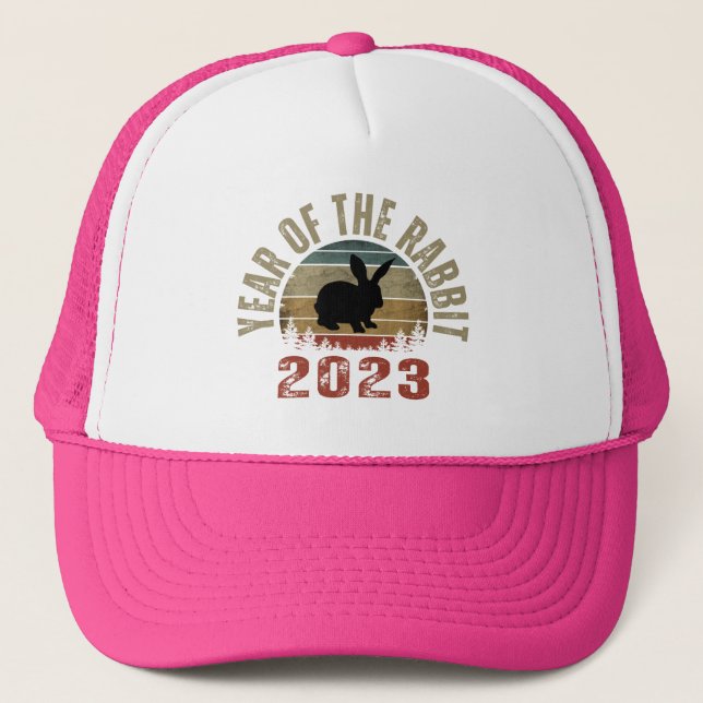 ANNÉE DU LAPIN 2023 CASQUETTE DE CAMIONNEUR (Devant)