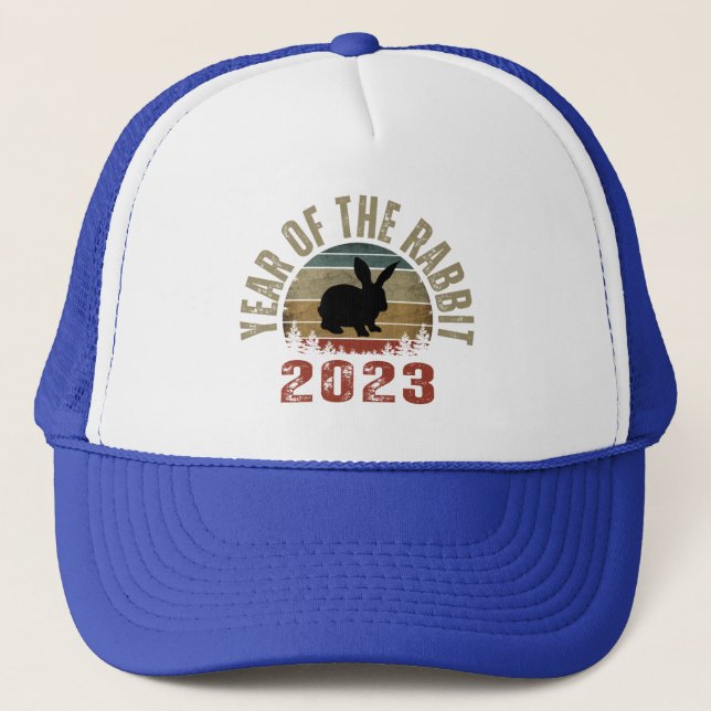 ANNÉE DU LAPIN 2023 CASQUETTE DE CAMIONNEUR (Devant)