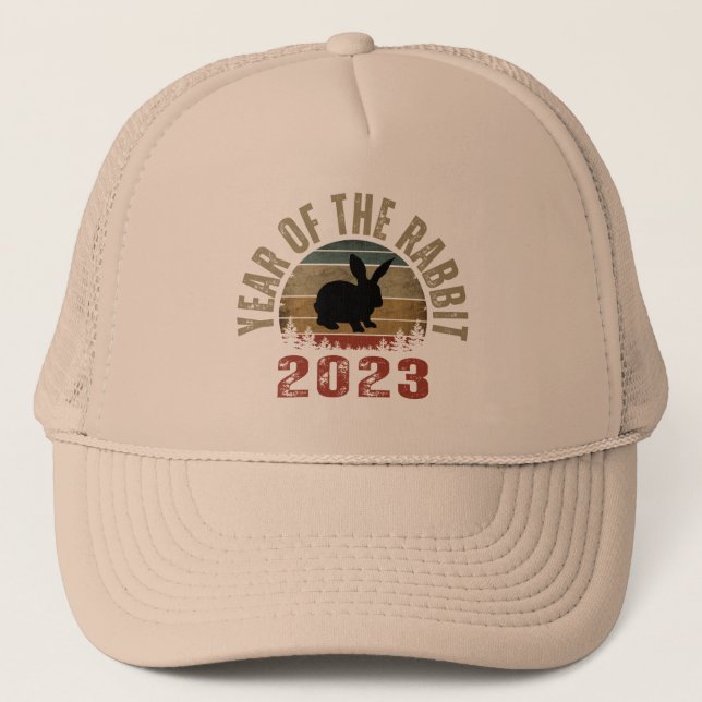 ANNÉE DU LAPIN 2023 CASQUETTE DE CAMIONNEUR (Devant)